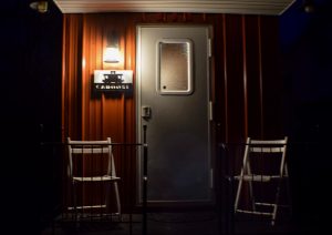 Front door of caboose